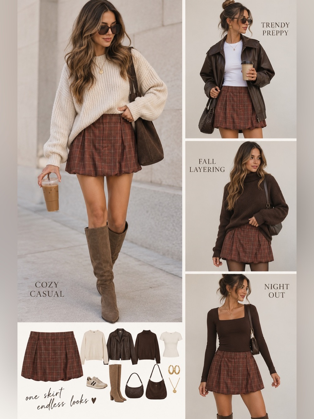 Free People Saturn Bubble Plaid Mini Skirt size 4